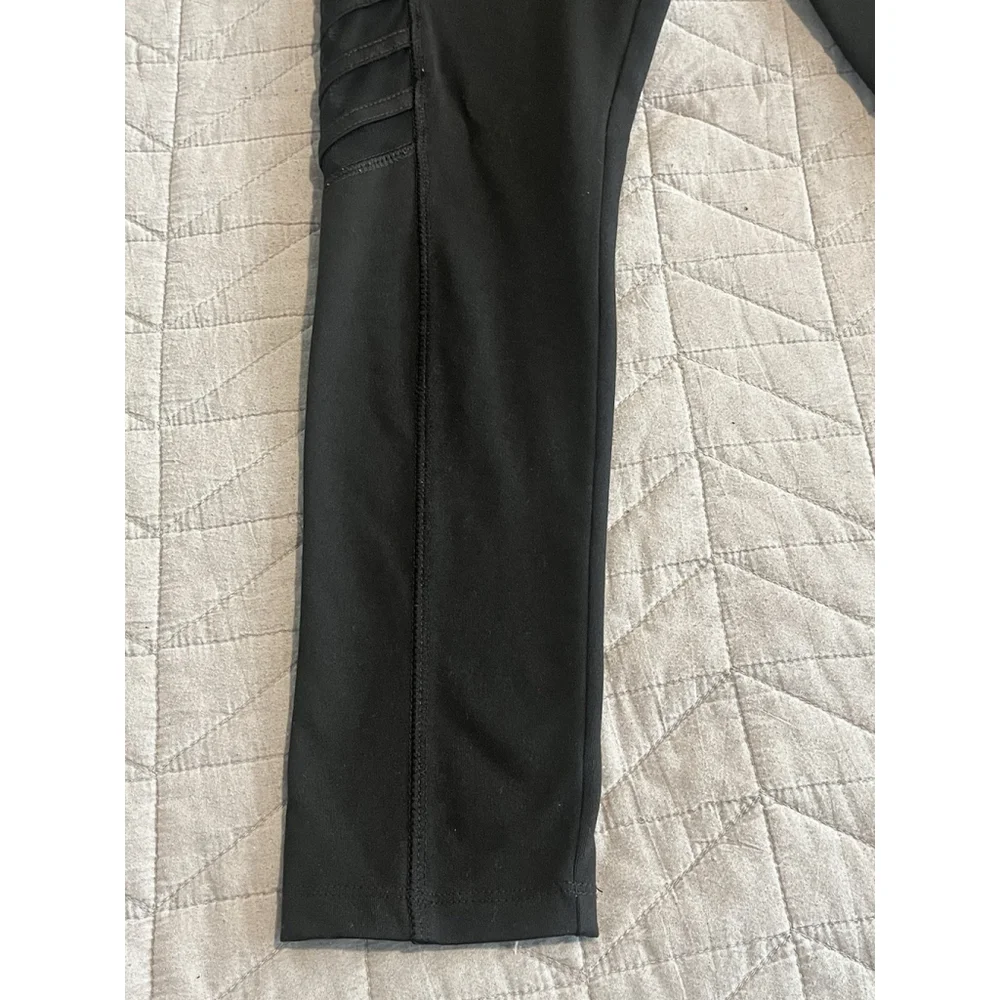 Justice Girls Leggings Size L 10 Black Mesh Insert